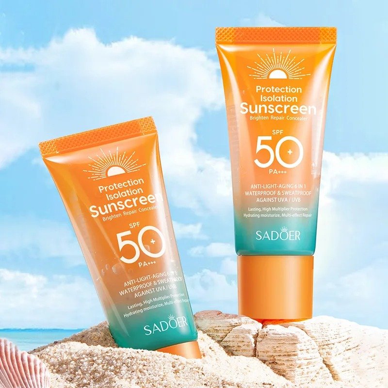 واقي من الشمس Spf 50+ لحماية الوجه والعناية بالبشرة