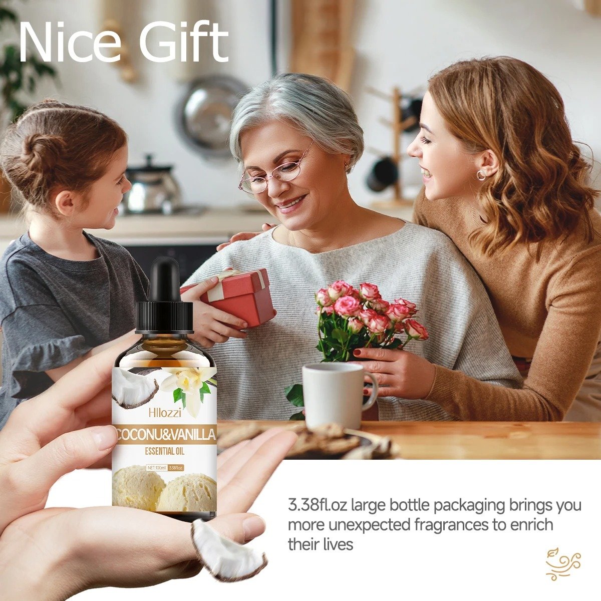 زيت جوز الهند والفانيليا العطري لتدليك الجسم - الصورة 3